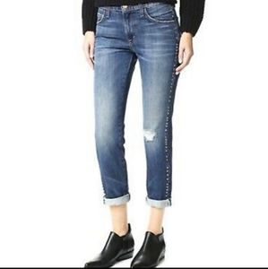 CURRENT/ELLIOT  Studded Distressed Jeans